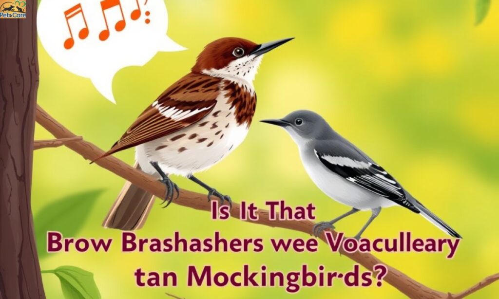 Is It True That Brown Thrashers Have a Larger Vocabulary than Mockingbirds?