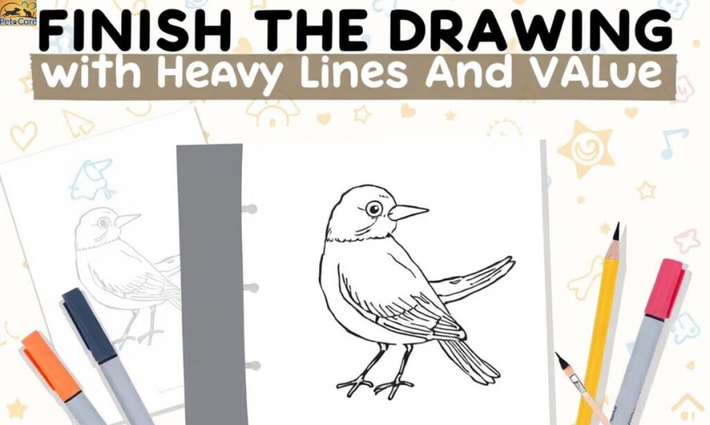 Finish the Drawing with Heavy Lines and Value