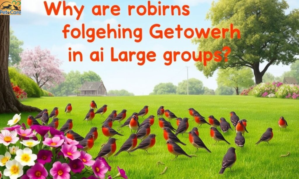 Why are robins flocking together in large groups?”